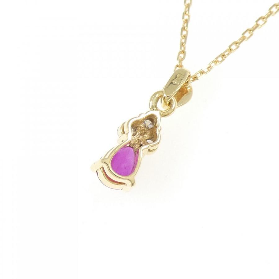 K18YG ルビー ネックレス 0.45CT