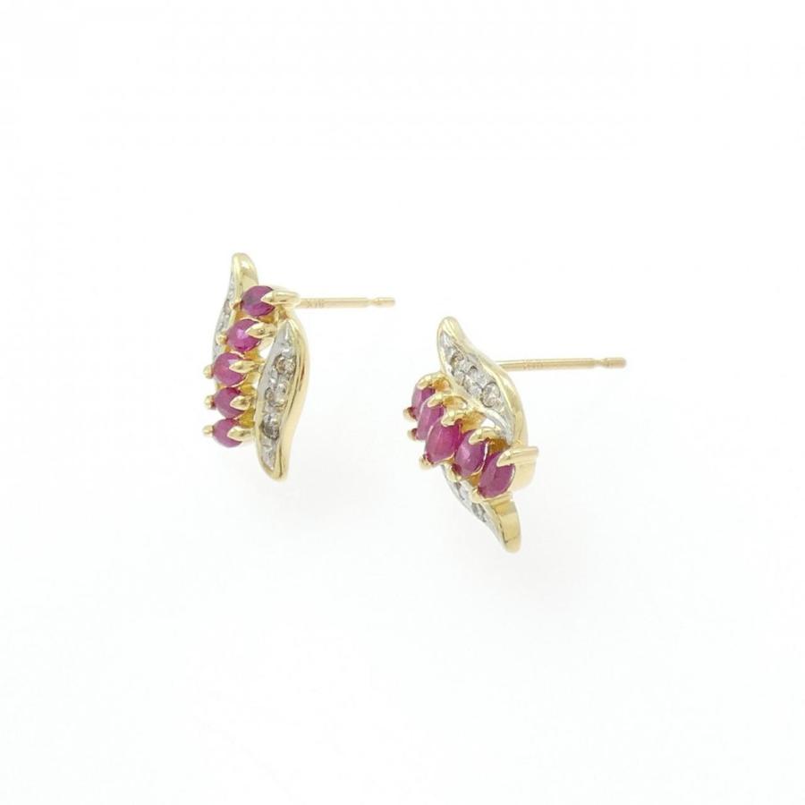 K18YG/K18WG ルビー ピアス : KOMEHYO ONLINESTORE Yahoo!店 - 通販
