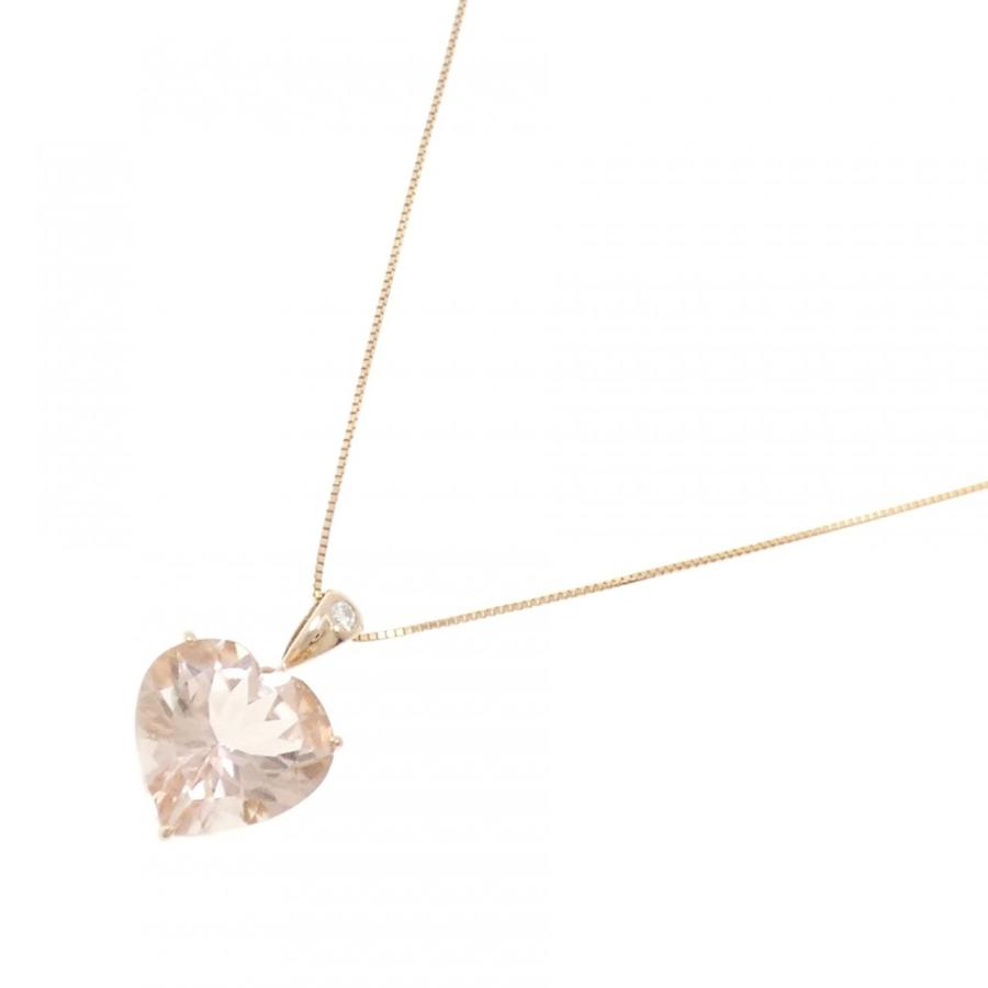 K18PG ハート モルガナイト ネックレス 8.41CT : KOMEHYO ONLINESTORE