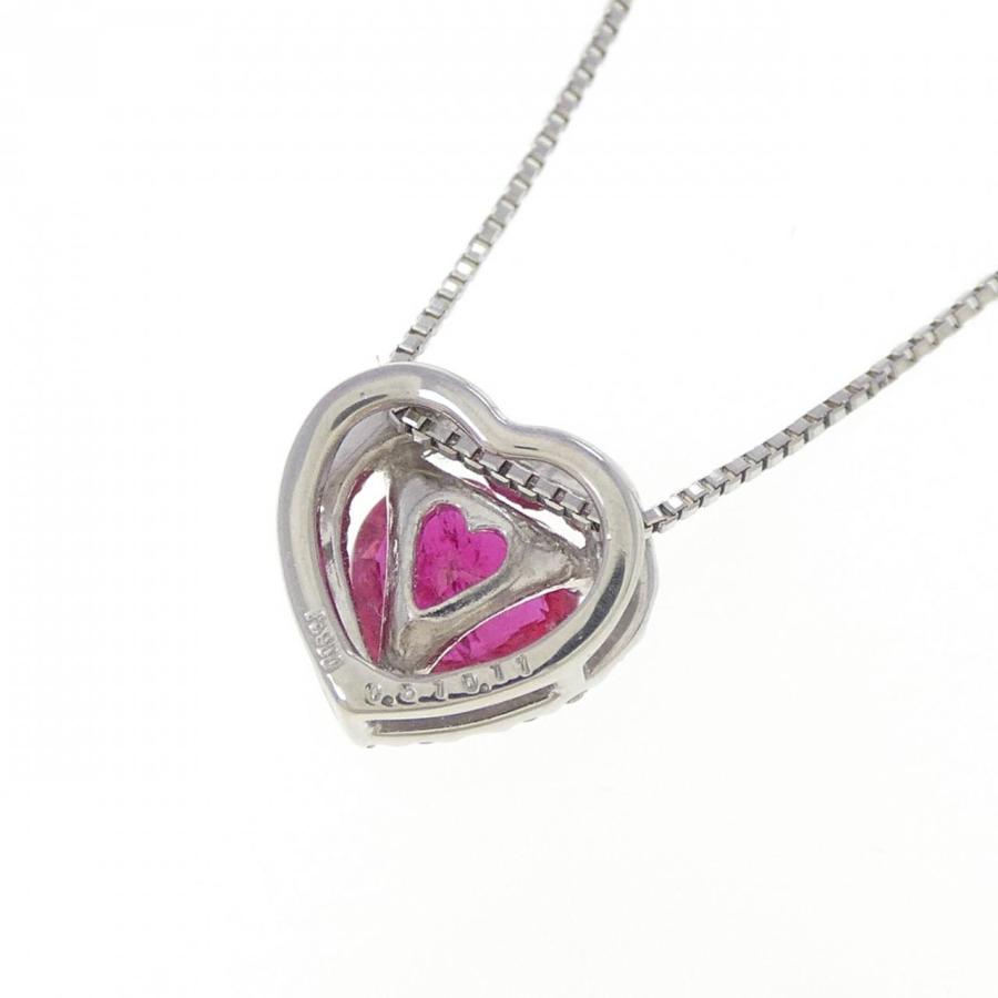 PT900/PT850 ハート ルビー ネックレス 0.51CT : KOMEHYO ONLINESTORE
