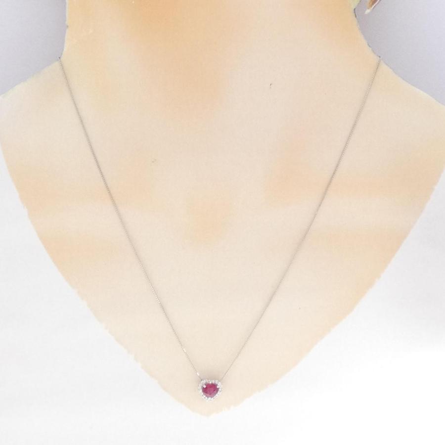 PT900/PT850 ハート ルビー ネックレス 0.51CT : KOMEHYO ONLINESTORE