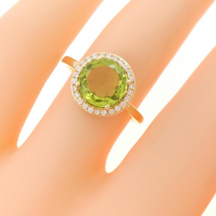 【新品】K18YG ペリドット リング 2.12CTの画像