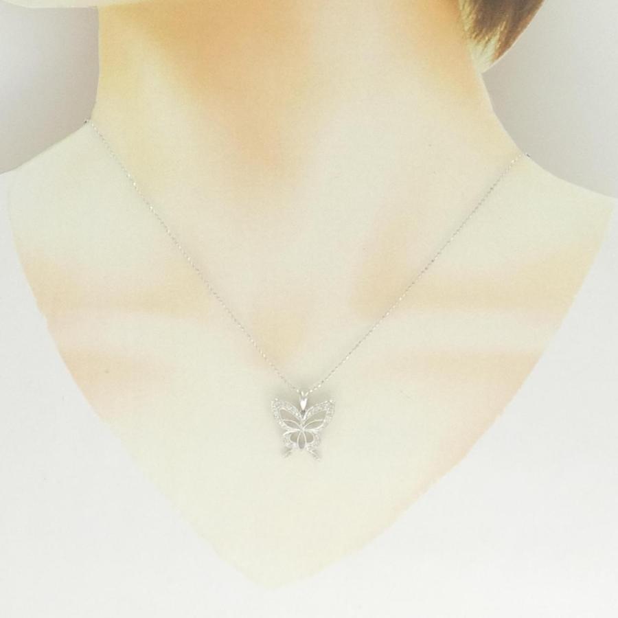 585WG/K14WG バタフライ ダイヤモンド ネックレス : KOMEHYO 