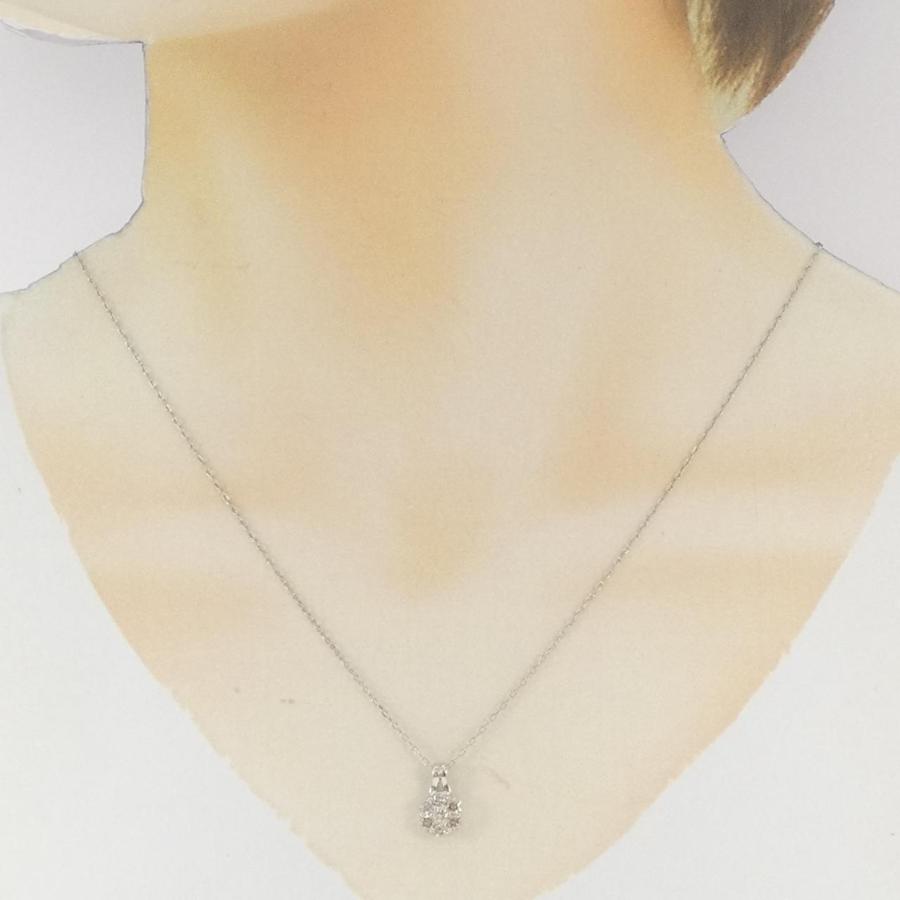 PT900/PT850 フラワー ダイヤモンド ネックレス 0.50CT : KOMEHYO 