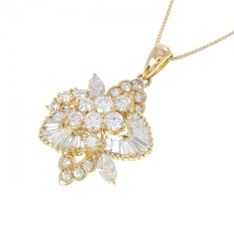 K18YG/K18WG ダイヤモンド ネックレス 3.16CT_2