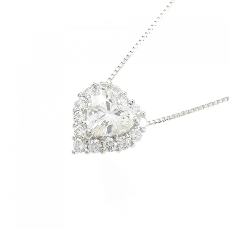 PT900/PT850 ダイヤモンド ネックレス 0.571CT I SI2 ハートシェイプ_2