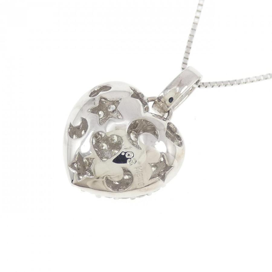 K18WG ハート パヴェ ダイヤモンド ネックレス 1.03CT : KOMEHYO