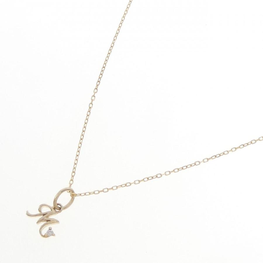 K10YG イニシャルM ダイヤモンド ネックレス 0.01CT : KOMEHYO
