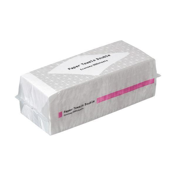 正規店仕入れの TANOSEE ペーパータオル 抗菌・ダブル（エコノミー）200組/パック 1セット（200パック：40パック×5ケース）[直送品] キッチンペーパータオル