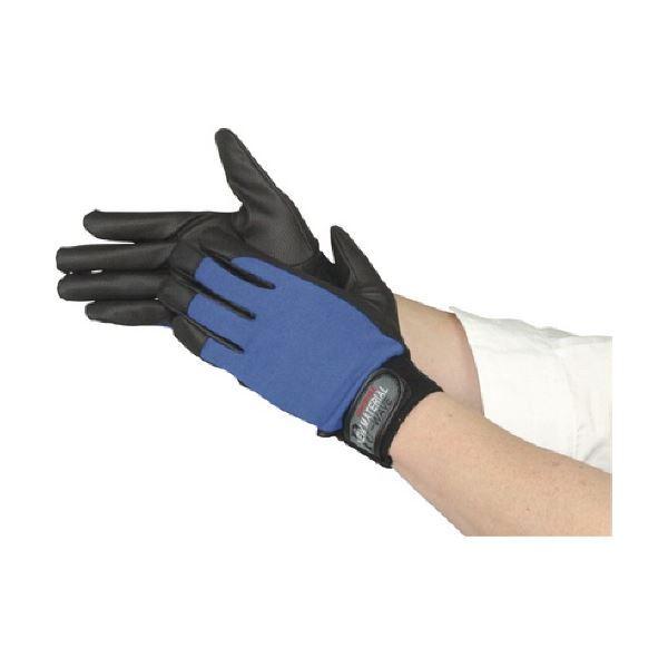 【オープニングセール】 おたふく手袋 (まとめ) ピーユーウェーブ 〔×10セット〕[直送品] 1双 K-18-BL-M M ブルー 使い捨て手袋