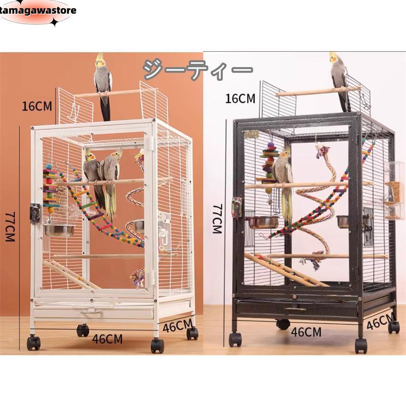 クリアアクリル鳥かご 複数飼い大型インコ ケージ セキセイインコゴザ