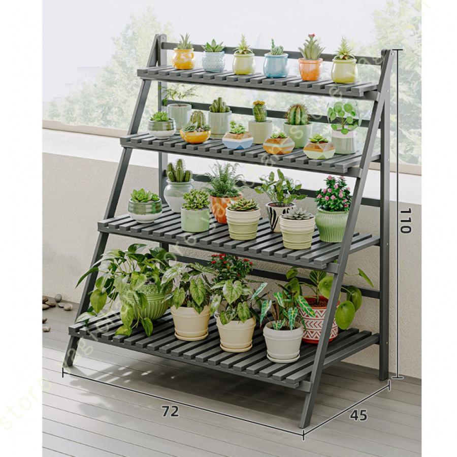 木製 フラワースタンド 2段 ガーデニング/フラワー/園芸 ラック/棚