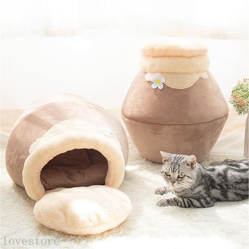 ネコベッド 猫小屋 折りたたみ可 2WAY クッション キャットハウス つぼ