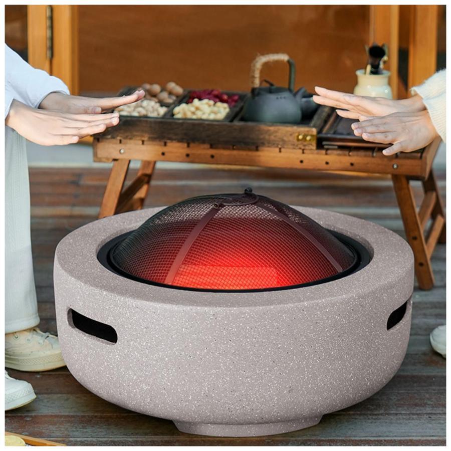 ファイヤーピット テーブル 大型 焚き火台 蓋付き バーベキューコンロ