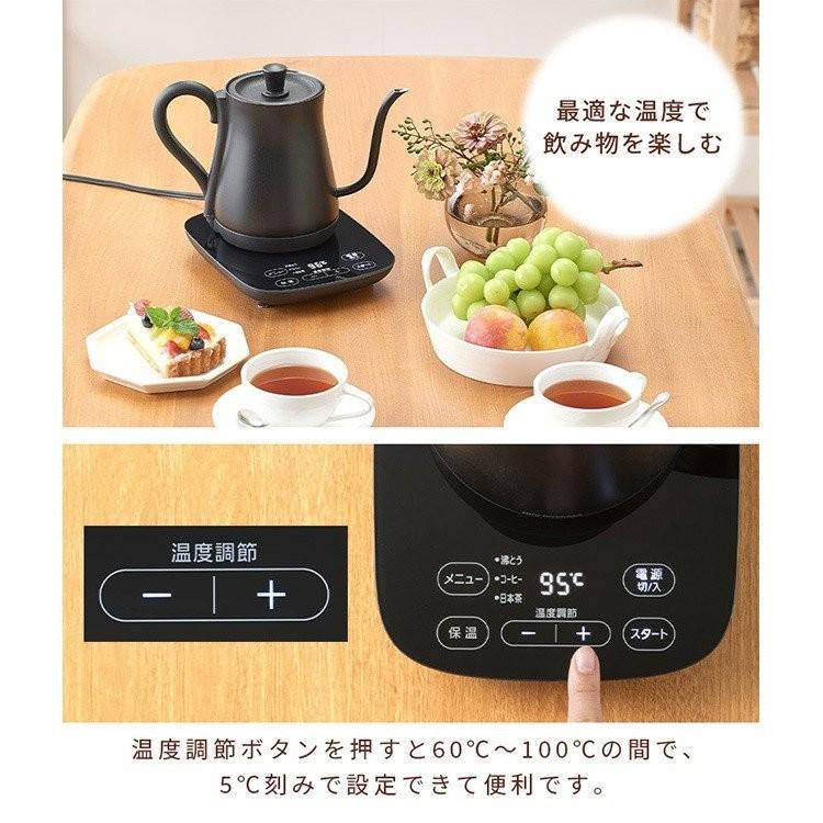 IRIS OHYAMA（アイリスオーヤマ） 電気ケトル おしゃれ 温度設定 温度