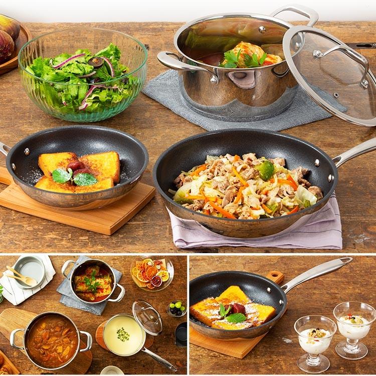 フライパンセット フライパン 鍋 なべ Ih対応 4点セット ガス 直火 おしゃれ 長持ち アイリスオーヤマ 蓋 ふた ステンレス アルミ ダイヤモンドコート Sp Se4 米の蔵 通販 Yahoo ショッピング