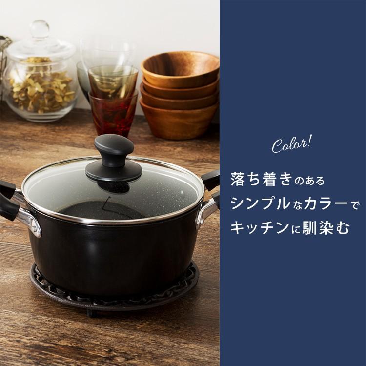 鍋 両手鍋 24cm Ih対応 ガス火 直火 なべ ブラック 黒 おしゃれ 焦げ付かない 長持ち おしゃれ 軽量 軽い Thp 24 D 米の蔵 通販 Yahoo ショッピング
