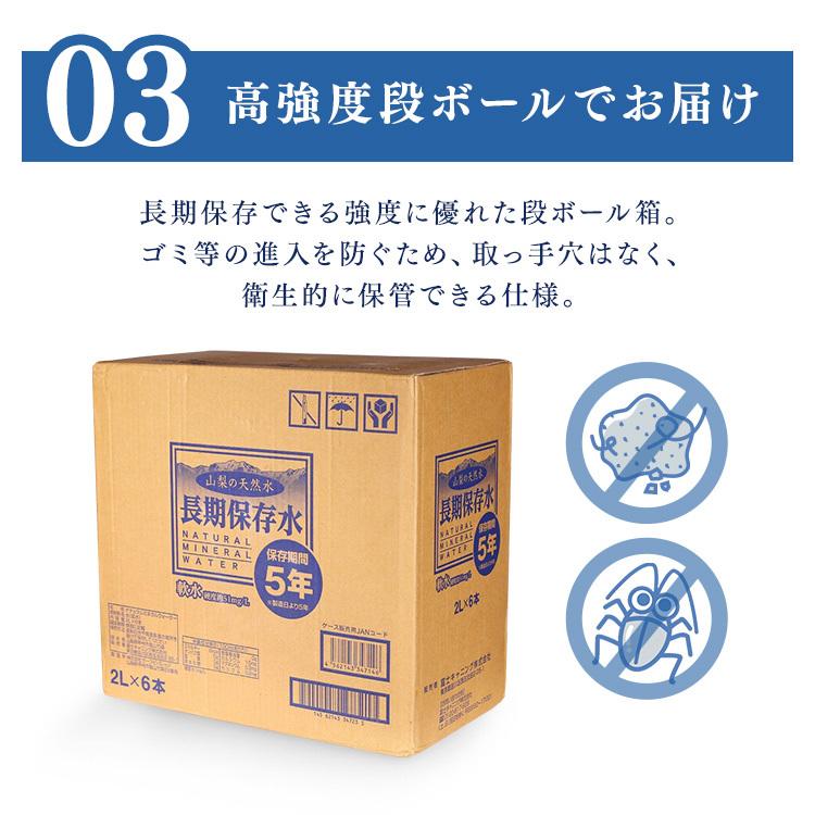 保存水 5年 2L 水 5年保存 2リットル 12本入り  まとめ買い 非常食 避難 災害 料 理 飲用水 (D) 代引き不可｜komenokura｜04