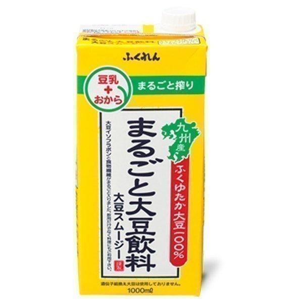 送料無料 豆乳 1L 6本 九州産ふくゆたか大豆まるごと大豆飲料 1000ml ...