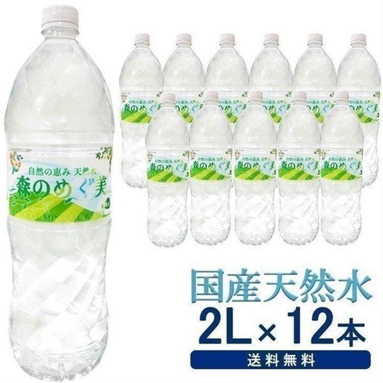 セール 水 飲料水 ミネラルウォーター 2リットル 2L 12本 安い 送料無料 まとめ買い 森のめぐ美 ビクトリー 天然水 代引き不可