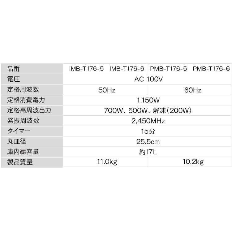 電子レンジ ターンテーブル 一人暮らし 安い 17L アイリスオーヤマ IMB-T176|komenokura|11