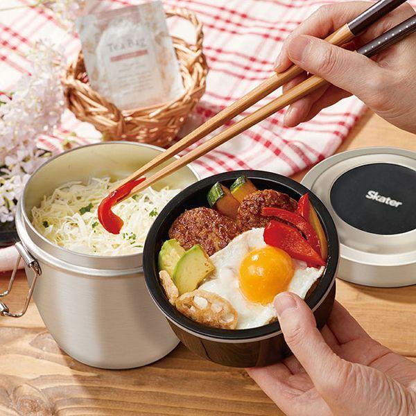 スケーター 弁当箱 保温 保冷 抗菌 2段 真空ステンレス 軽量 ランチ