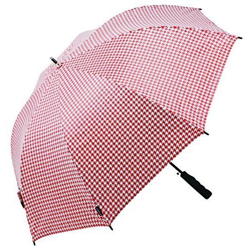 キャスコ(Kasco) ゴルフ傘 Kasco 千鳥柄晴雨兼用ワンタッチ日傘 SBU-028 ホワイト/オレンジ 重量:300g Kasco