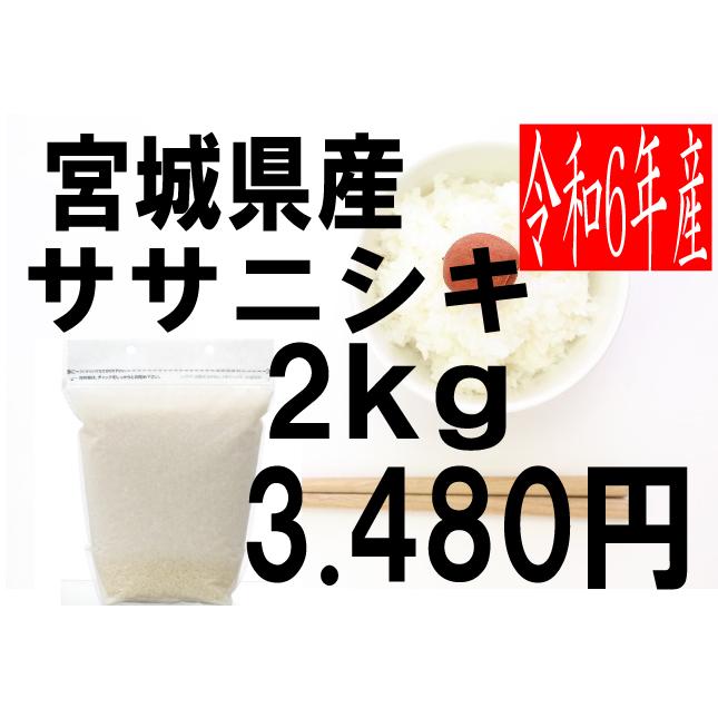ササニシキ 米 令和6年度産 宮城県産 ササニシキ 2kg : お米の ササニシキ 米 令和6年度産 宮城県産 ササニシキ 2kg : お米の