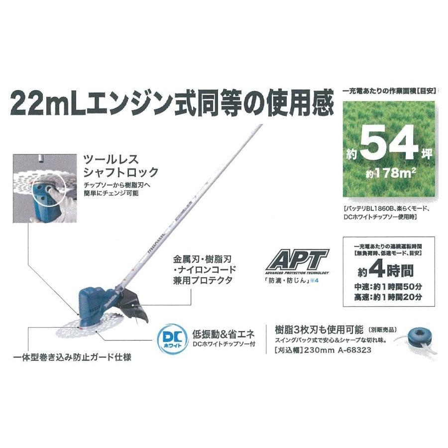 マキタ（Ｍａｋｉｔａ）　充電式草刈機　１８Ｖ　ＭＵＲ１９１ＵＤＺ　本体のみ　分割