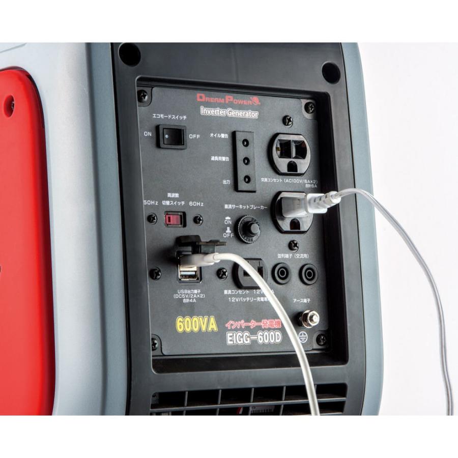 ナカトミEIGC-600D インバーター発電機 EIGG-600D インバーター発電機 カセットボンベ式 600VA カセット
