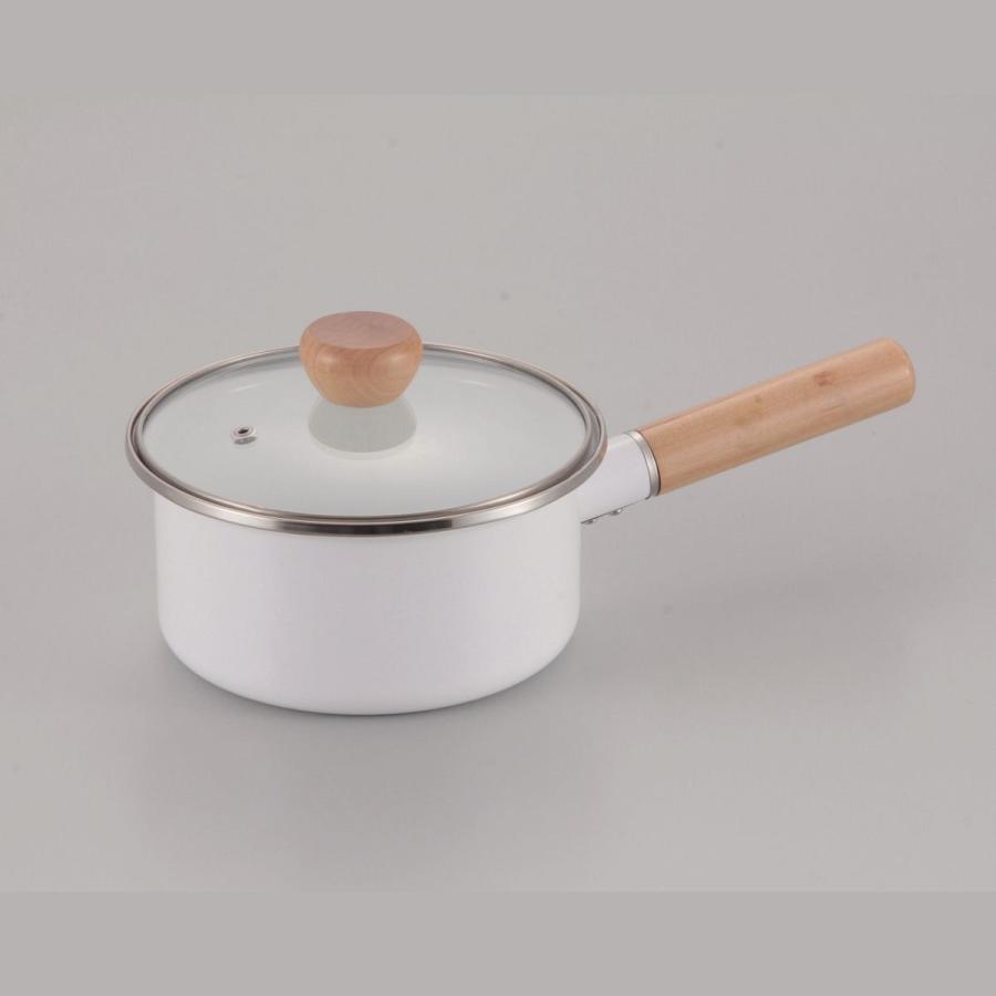 ラッピング無料ラッピング無料アミュレット ホーローガラス蓋付片手鍋