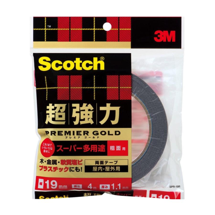 3M 超強力両面テープ プレミアゴールド 粗面用 SPR−19R