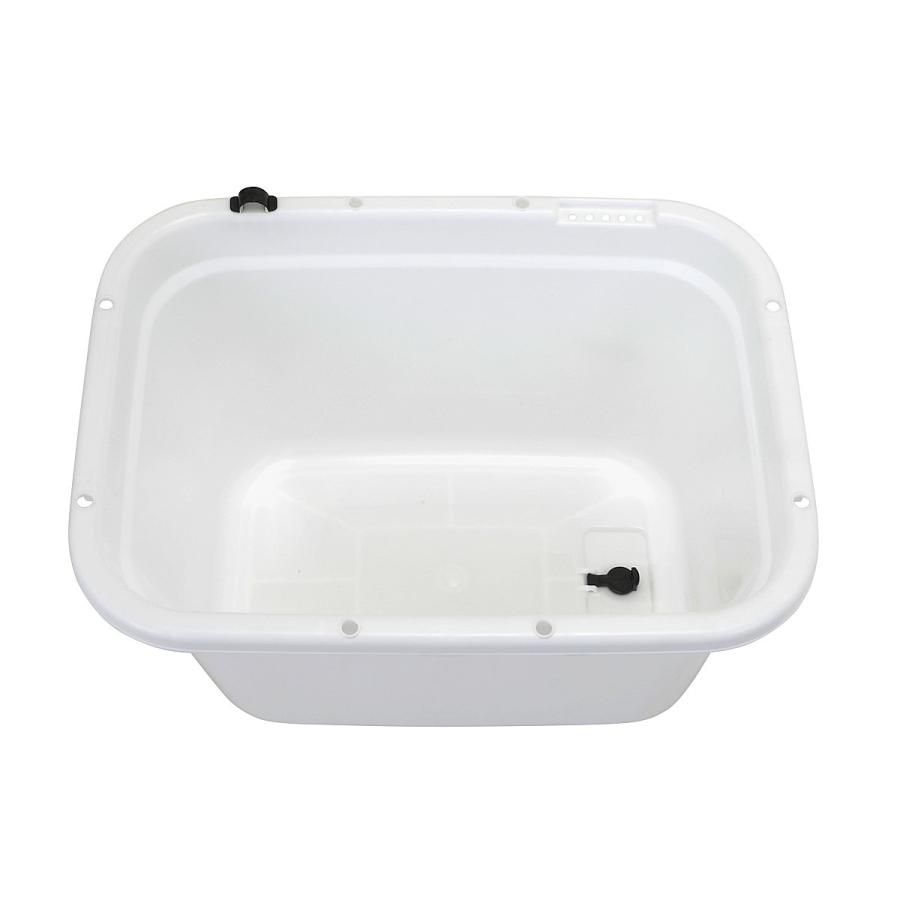 E−CON（エコン） 角型タライ ホワイト 60型（56L） 食品衛生 メダカ飼育に！　メダカの色揚げに！　コメリ　E-con角型タライ　ホワイト60型10個組