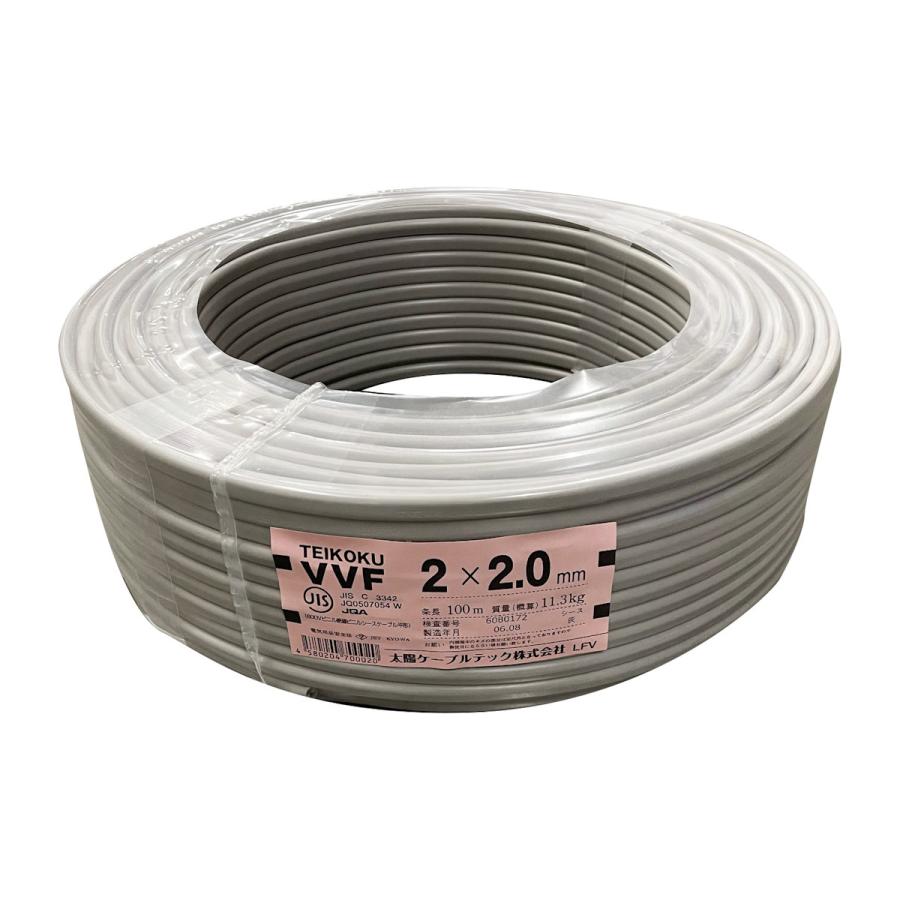 太陽ケーブルテック 600Vビニル絶縁ビニルシースケーブル平形