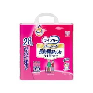 ユニチャーム ライフリー 長時間あんしん うす型パンツ Lサイズ 28