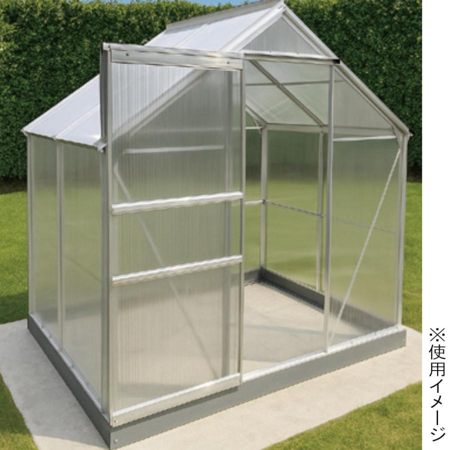 フルネス 小型アルミ温室 1／2型 シルバー : コメリドットコム