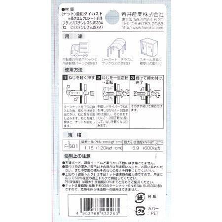 ターンナット ｔｎ５ｔ ｆ６０１ 5個セット コメリドットコム 通販 Paypayモール