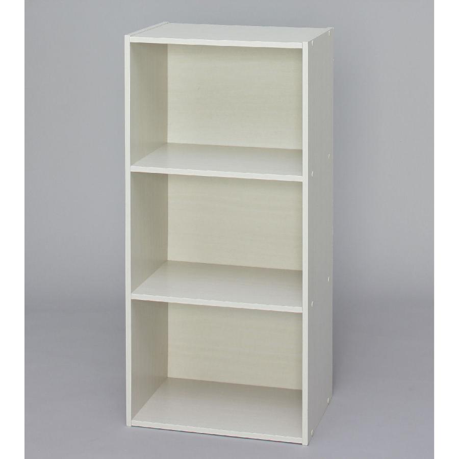 IRIS OHYAMA（アイリスオーヤマ） カラーボックス 3段 オフホワイト