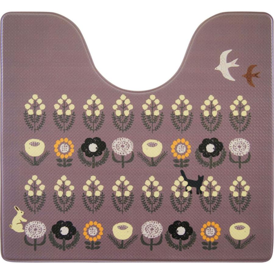 拭ける 抗菌 防臭 北欧風トイレマット 割り引き ガーデン