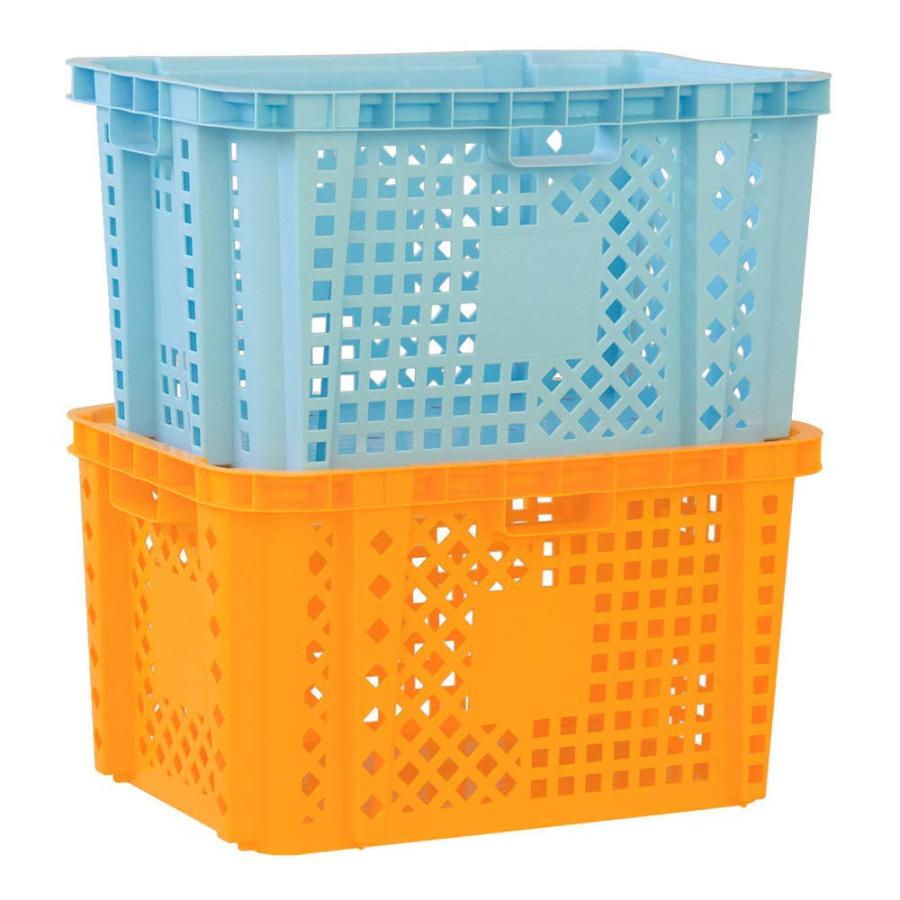 収穫コンテナα（アルファ） オレンジ 10個セット : コメリドットコム