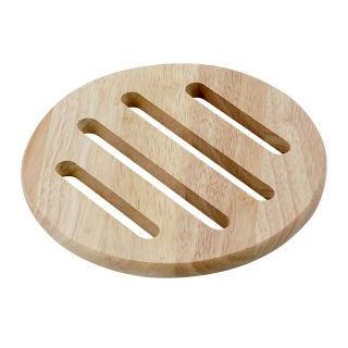 木製鍋敷き　丸型　径１７ｃｍ　０９２７１｜komeri