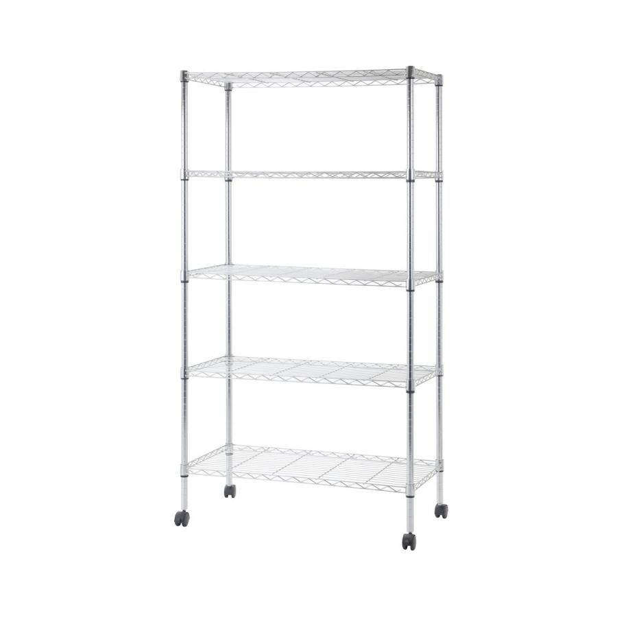 アテーナライフ システムラック 5段 ポール径25mm 幅90×高さ