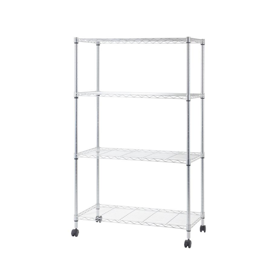 アテーナライフ システムラック 4段 ポール径25mm 幅90×高さ