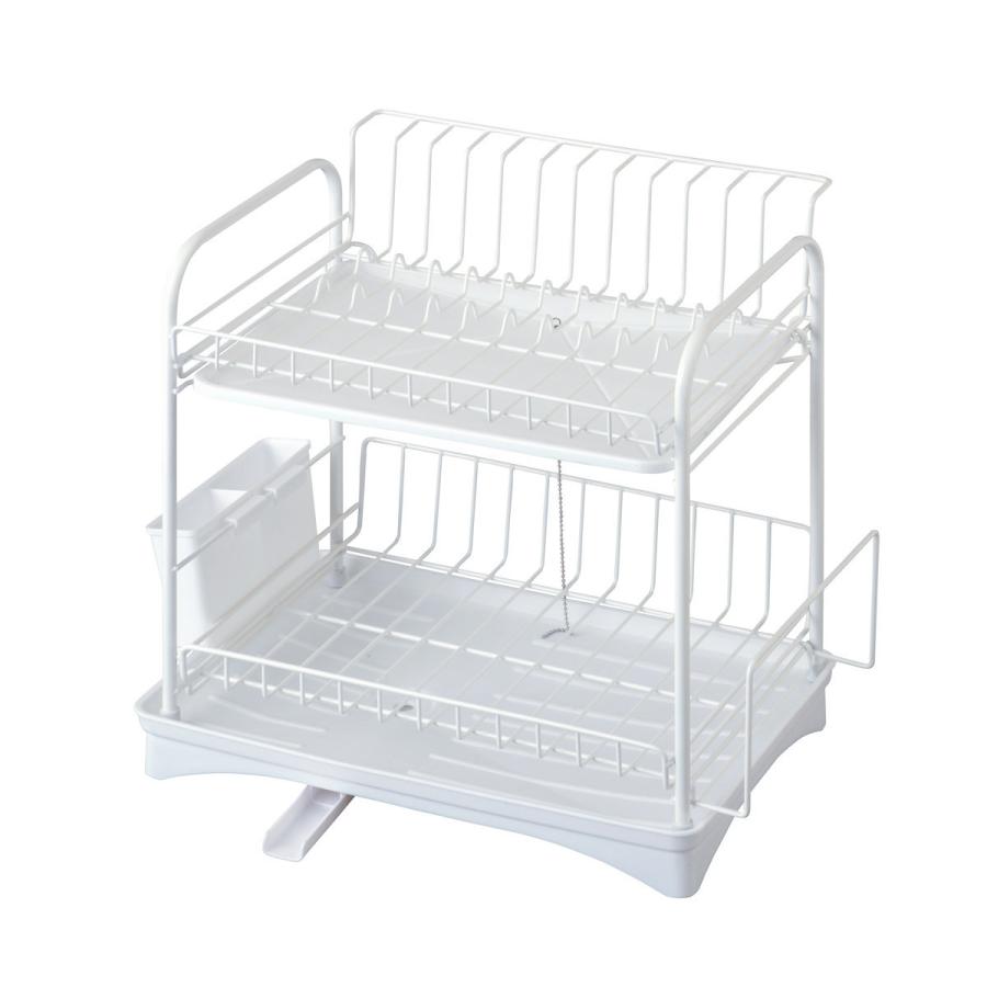 アテーナライフ 縦でも横でも使える水切りラック 2段 幅40×高さ37