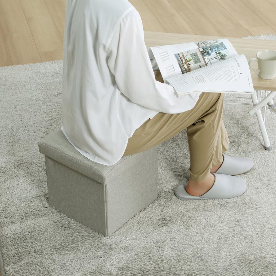 アテーナライフ 収納できるスツール グレー シングル : コメリドット