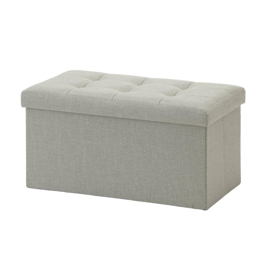 アテーナライフ 収納できるスツール グレー ダブル : コメリドットコム