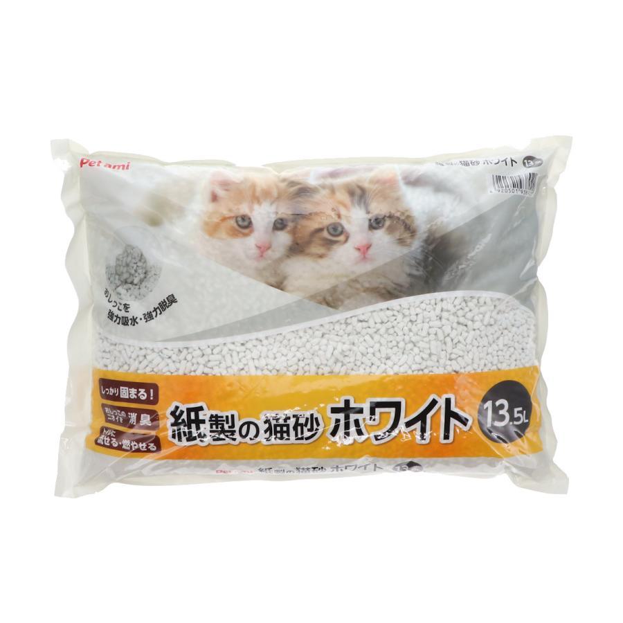 Petami 紙製の猫砂 ホワイト 13．5L : コメリドットコム