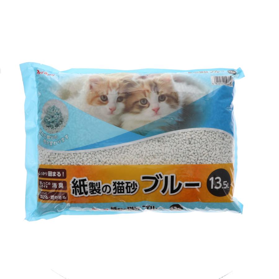 Petami 紙製の猫砂 ブルー 13．5L : コメリドットコム