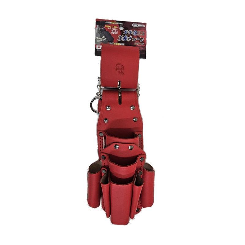 コヅチ 3連チェーン ツール7丁差 赤 CH−04RD : コメリドット