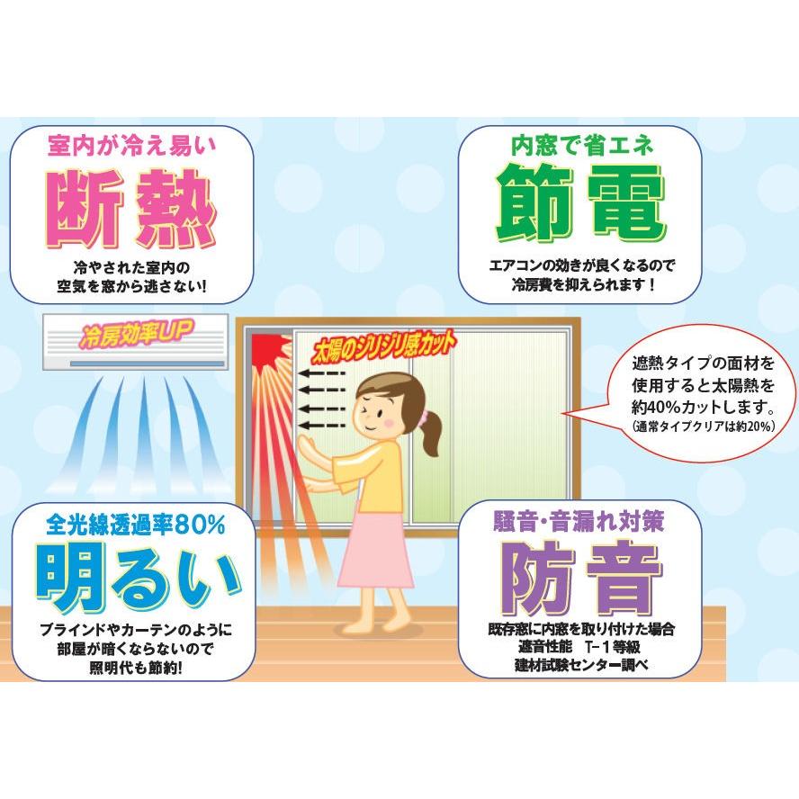 エコな簡易内窓　ロングサイズ　ブラウン➕クリーナー エコな簡易内窓 ロングサイズ ブラウン : コメリドットコム - 通販
